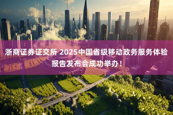 浙商证券证交所 2025中国省级移动政务服务体验报告发布会成功举办！
